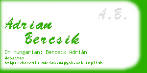 adrian bercsik business card